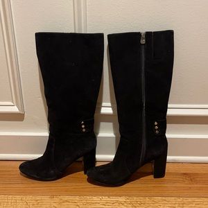 Ann Taylor Suede Boots Black 9
